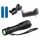 LED Flashlight / Flashlight LED illuminator 5 mode with battery and charger tactical waterproof camping