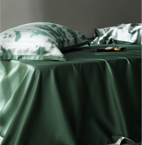 American Retro Style Long-staple Cotton Yarn-dyed Four-piece Jacquard Beddings